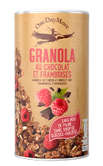 granola czekoladowa z malinami tuba onedaymore
