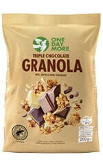 Granola aux trois chocolats 200gOneDayMore en sac